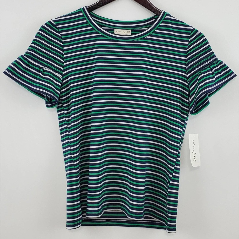 Maison Jules Smocked Sleeve Knit Top